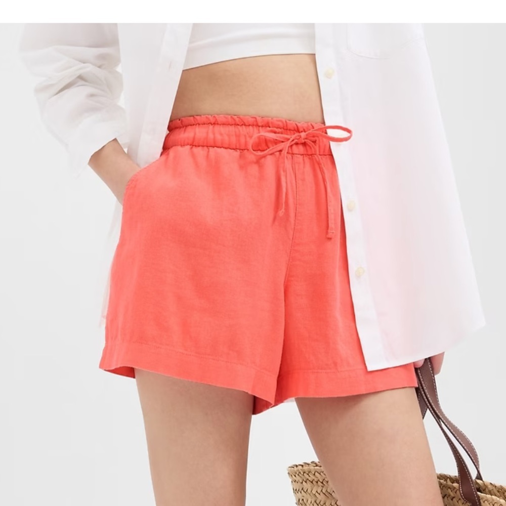 Gap factory new with tags summer linen blend shorts Coral size M medium